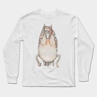 Cursed Medieval Horse Long Sleeve T-Shirt